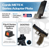 Canik METE Holosun 407K/507K/EPS/EPS Carry Adapter Plate - DOGTAG - Aluminum - Calculated Kinetics