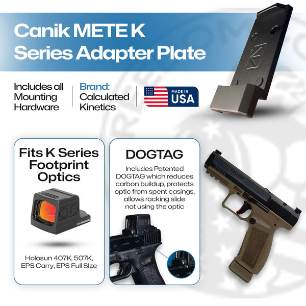 Canik TTI Combat Holosun 407K/507K/EPS/EPS Carry Adapter Plate