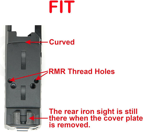 Sig P320 Filler Plate for Romeo 1 Pro Slides that have RMR Holes and have Rear Dovetail Sights Attached to slide - SG-RX02 - DPP