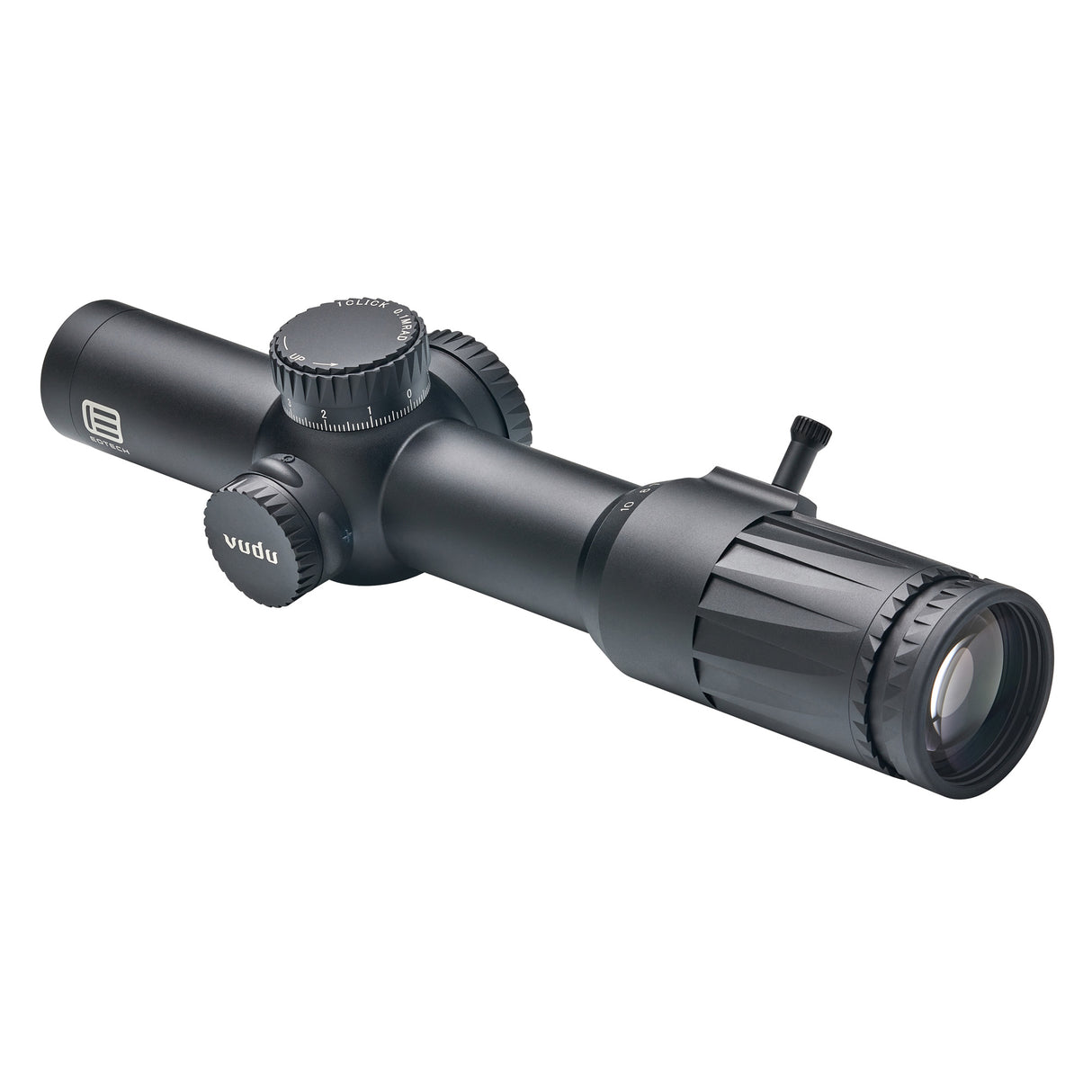 Eotech Vudu 1-10x28 FFP Riflescope with Illuminated Red LE-5 MRAD Reticle and Throw Lever for LPVO use