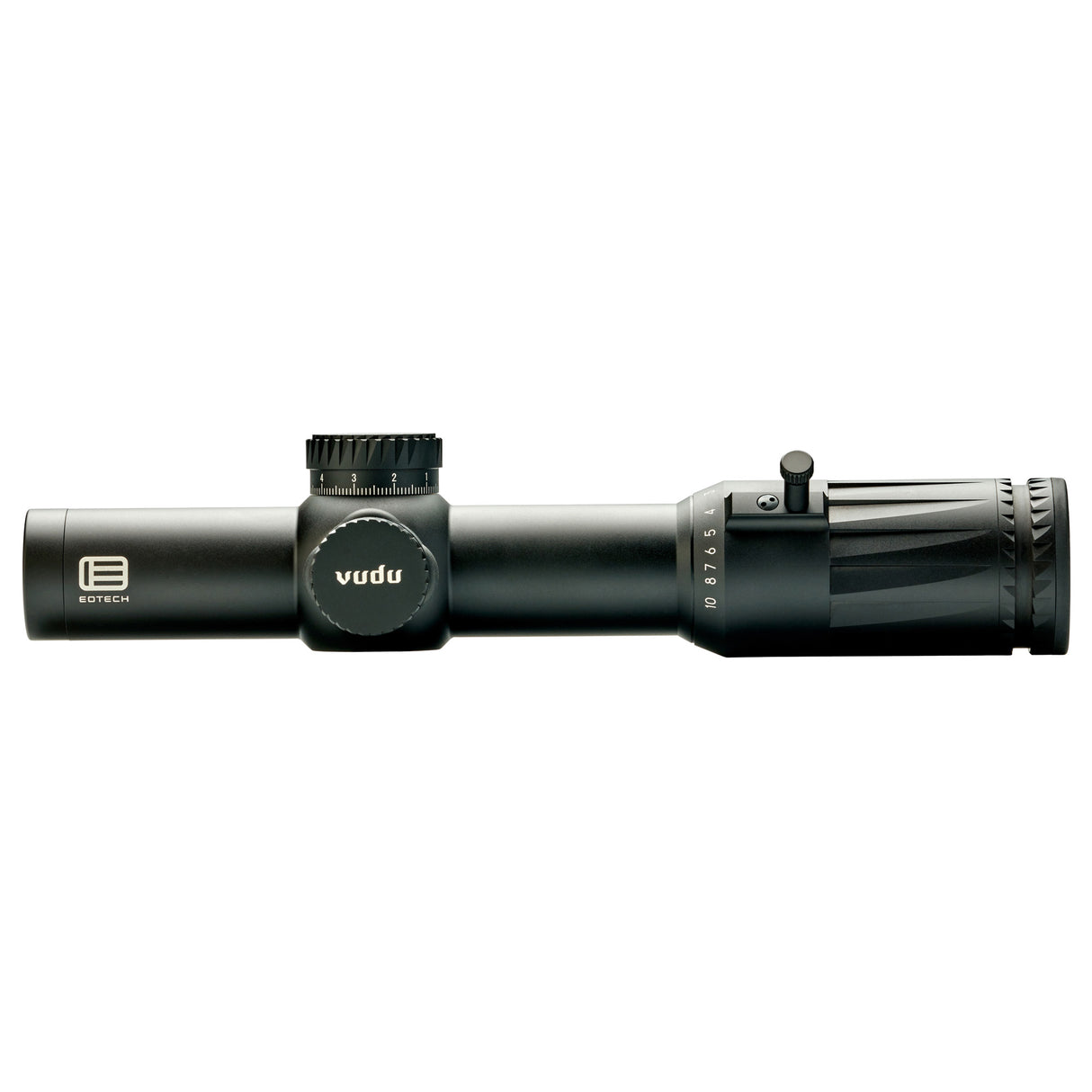 EOTech Vudu 1-10x28mm FFP Rifle Scope in Matte Black with SR-5 Illuminated MRAD Reticle and Daylight Bright Dot.