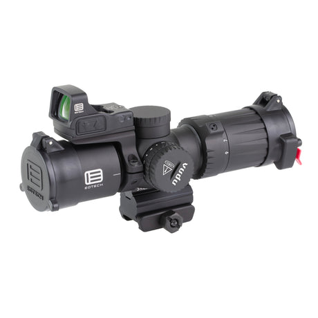 EOTech Vudu 3-9x32 Ultra-Short SFP Riflescope with MD6 MOA reticle and EFLX Mini Reflex Sight for AR platforms and hunting
