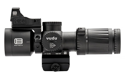 EOTech Vudu 4-12x36 FFP Ultra-Short Precision Rifle Scope with MR5 Illuminated Reticle and EFLX 3 MOA Red Dot.