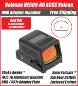 OPEN BOX [LIKE NEW] Holosun 509 ACSS Vulcan Red Dot w/ RMR Mounting Plate