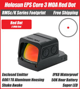 Holosun EPS Core Red Dot, 3 MOA Dot, K Series Footprint (Modified RMSc), Solar Failsafe - EPS-CORE-RD3