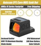 Holosun EPS Core MRS Gold Dot, 32 MOA Circle 2 MOA Dot, K Series Footprint (Modified RMSc), Solar Failsafe - EPS-CORE-GD-MRS