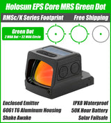 Holosun EPS Core MRS Green Dot, 32 MOA Circle 2 MOA Dot, RMSc Footprint, Solar Failsafe - EPS-CORE-GR-MRS