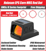 Holosun EPS Core MRS Red Dot, 32 MOA Circle 2 MOA Dot, K Series Footprint (Modified RMSc), Solar Failsafe - EPS-CORE-RD-MRS