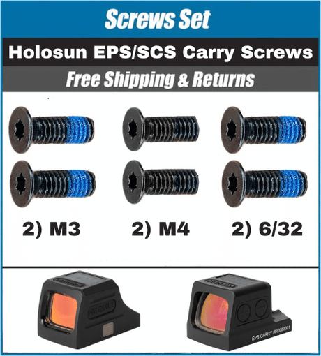 Holosun 407K/507K/EPS Carry Replacement Screw Set