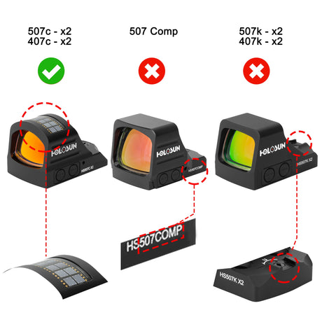 OpticGard Scope Cover for Holosun® 507C-X2/407C-X2