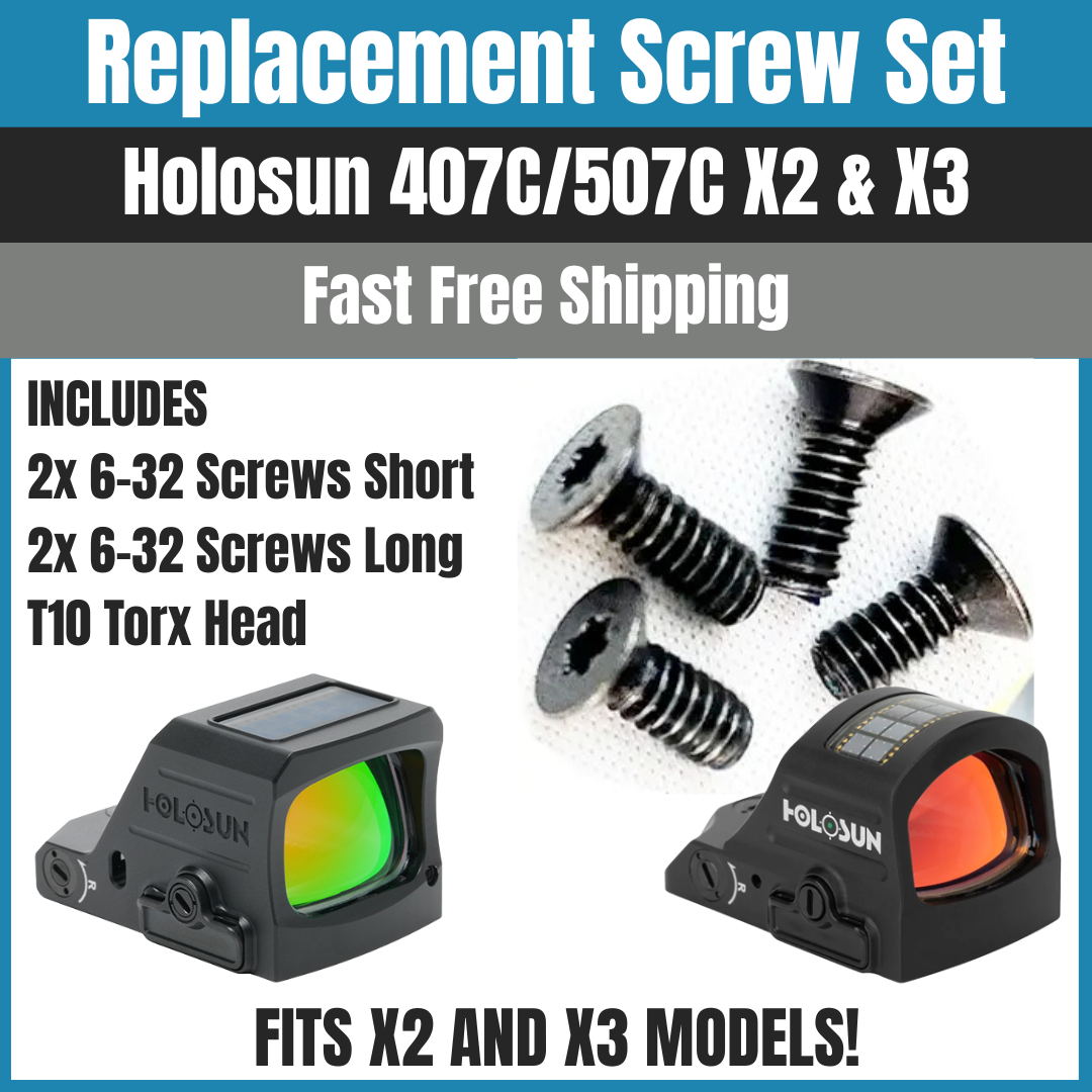 Holosun 407C/507C X2 and X3 Replacement Screw Set – Freedom Gorilla