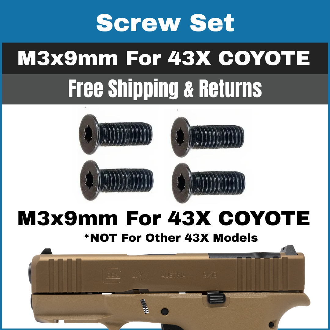 M3x9mm Screws For Glock 43X Coyote – Freedom Gorilla