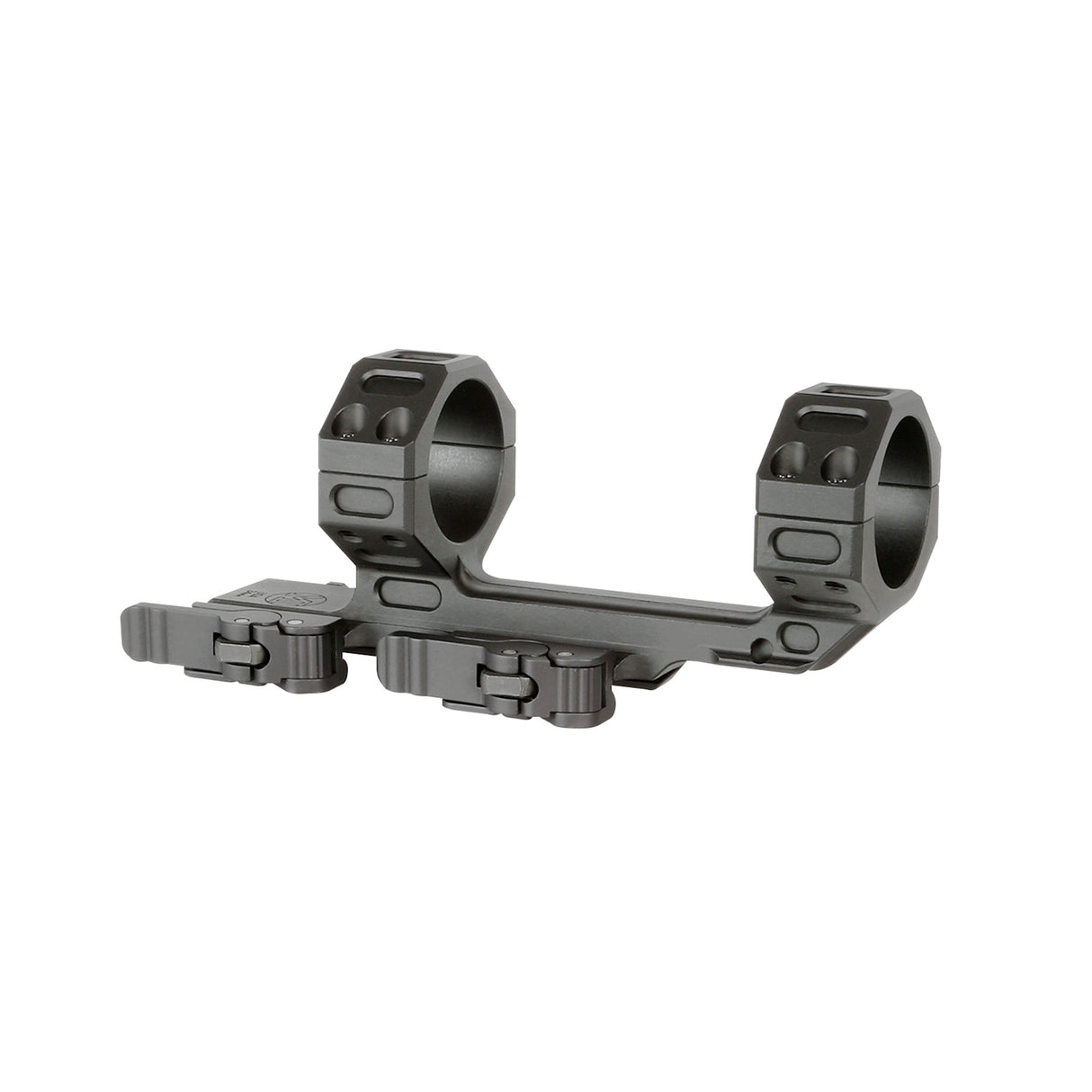 Midwest Industries MK2 Receiver Extension 34mm Quick Detach Scope Rings Rings in Black - 1