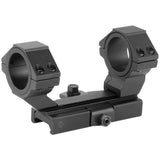 NcSTAR AR-15 Adjustable Scope Mount Quick Release 30mm Quick Detach Rings in Black - 1