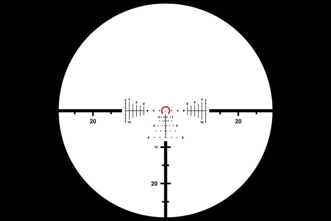 Primary Arms PLxC 1-8x24 FFP RDB Rifle Scope with ACSS Raptor 5.56/.308 Yard G2 Reticle - FDE