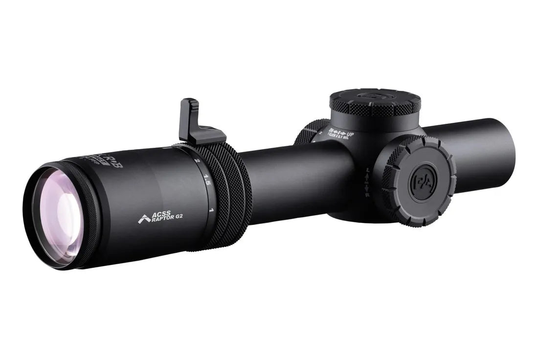 Primary Arms PLxC 1-8x24 FFP RDB Rifle Scope with ACSS Raptor 5.56/.308 Yard G2 Reticle