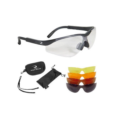 Radians T-85 Shooting Glasses Kit, 5 Interchangeable Lenses | Complete Eye Protection Set - 1 - 1