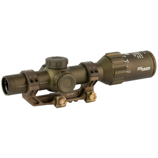 Sig Sauer TANGO6T 1-6x24mm FFP Rifle Scope - Illuminated DWLR-556 Reticle w/ ALPHA 4 Mount - FDE (SOT61DVO) - 1