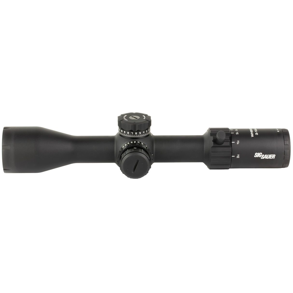 Sig Sauer Whiskey4 3-12x44mm Rifle Scope - Illuminated BDC-1 Hellfire Reticle, 30mm SFP Tube - Black (SOW43002) - 3