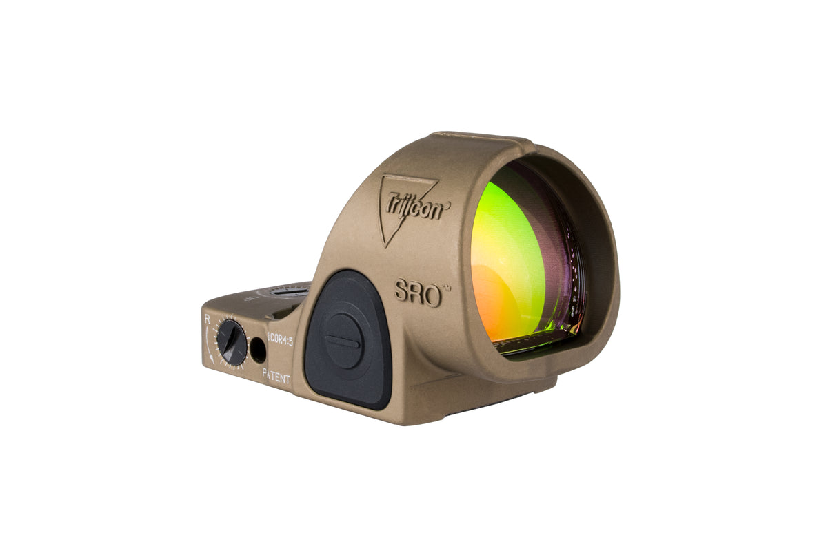 Trijicon SRO Red Dot Sight Coyote Brown - Round Window - Available in 1, 2.5, and 5 MOA Versions - 7075 T6 Aluminum - RMR Footprint