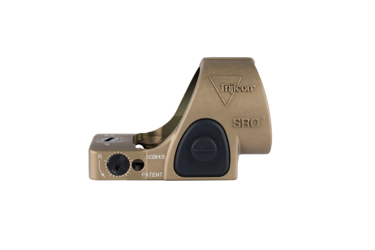 Trijicon SRO Red Dot Sight Coyote Brown - Round Window - Available in 1, 2.5, and 5 MOA Versions - 7075 T6 Aluminum - RMR Footprint