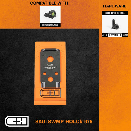 S&W M&P 2.0 to Holosun 407K/507K/EPS/EPS Carry - Aluminum - CHPWS - SWMP-HOLOk-975