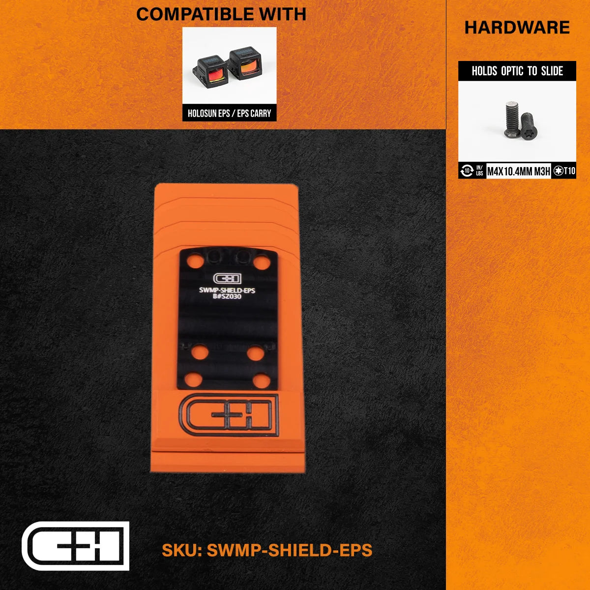 S&W M&P Shield 2.0 to Holosun EPS/EPS Carry Adapter Plate - CHPWS - SWMP-SHIELD-EPS