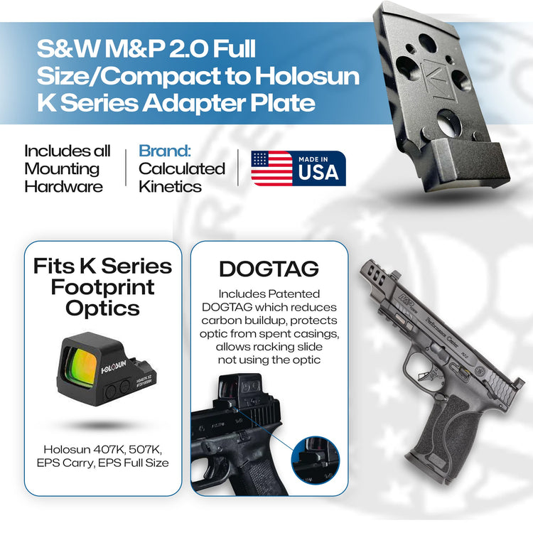 S&W M&P 2.0 Full Size & Compact Adapter Plates - For Optics Ready Mode ...
