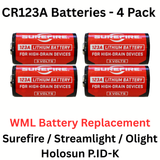 CR123A 3V High-Performance Lithium Battery - For WMLs & Flashlights
