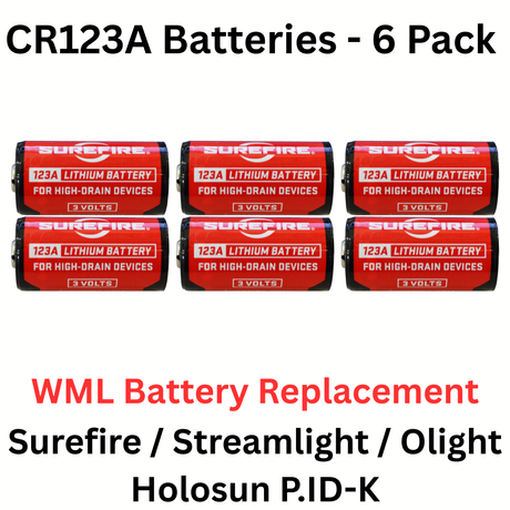 CR123A 3V High-Performance Lithium Battery - For WMLs & Flashlights