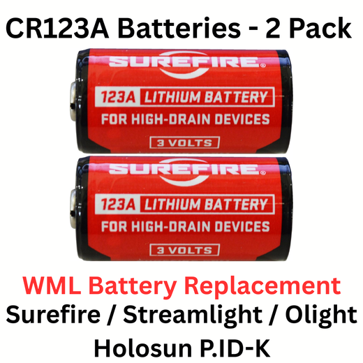 CR123A 3V High-Performance Lithium Battery - For WMLs & Flashlights
