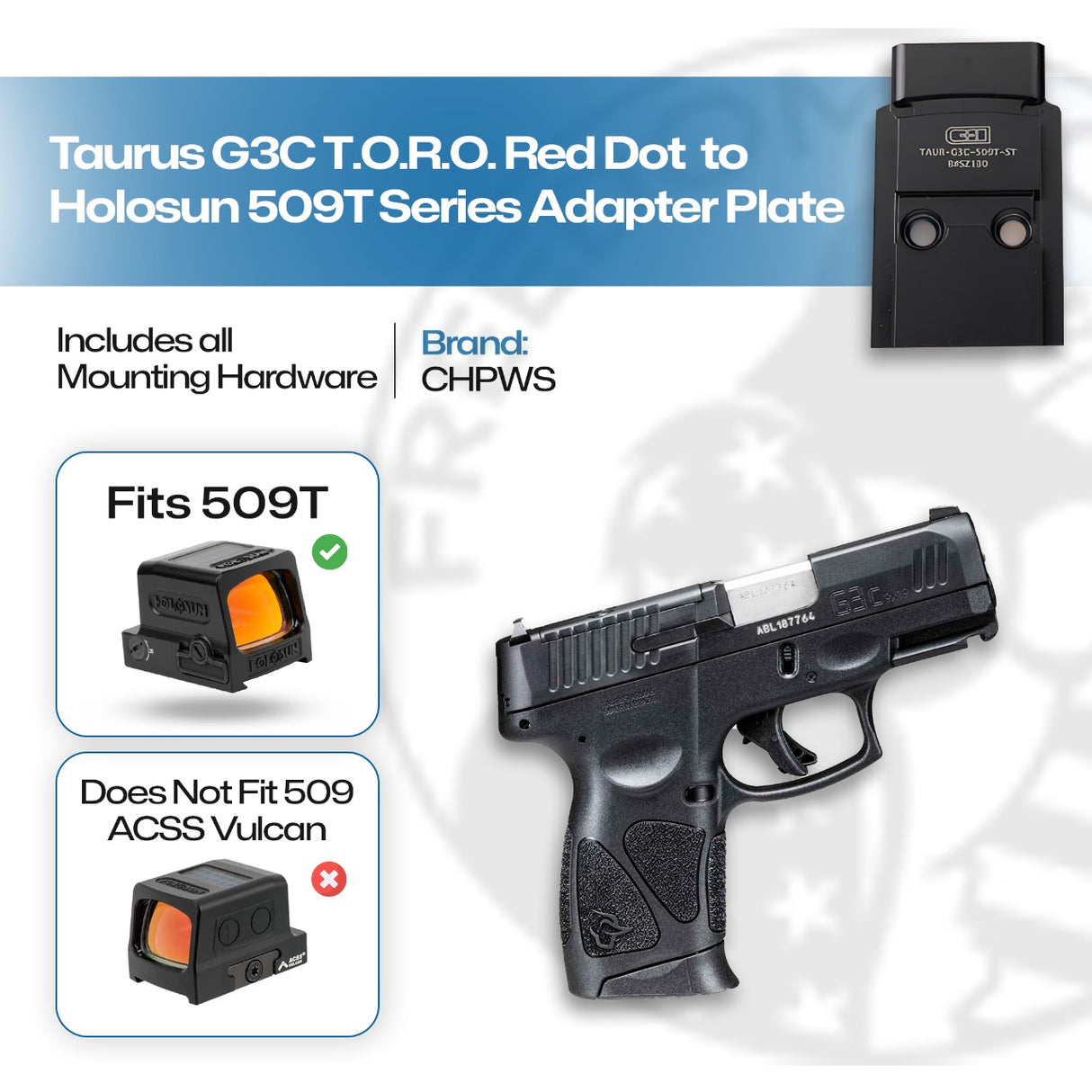 TAURUS G3C to Holosun 509T - CHPWS - TAUR-G3C-509T-ST