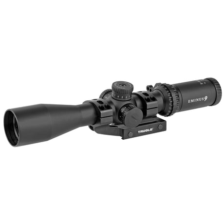 TruGlo Eminus 3-9x42mm Tactical Rifle Scope with 30mm Tube Dual Illuminated TacPlex MOA Reticle and Mount