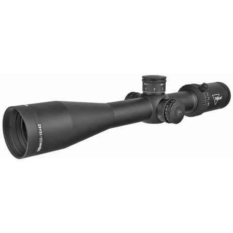 Trijicon Credo 2.5-15x42 SFP MRAD Red Dot Riflescope (CR1542-C-2900034) for long-range precision, featuring a 42mm objective lens and illuminated SFP MRAD reticle.