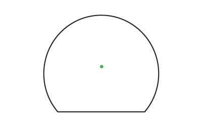 Trijicon SRO Green Dot Sight - Round Window - 2.5 MOA Dot - 7075 T6 Aluminum - RMR Footprint