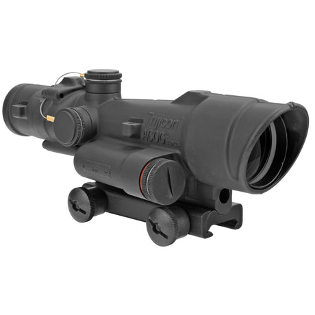 Trijicon ACOG 3.5x35 LED Riflescope (TA110-C-100492) with Illuminated Green Chevron .223 Caliber Reticle and TA51 Mount. Fixed Power Optic.