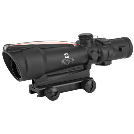 Trijicon ACOG 3.5x35 Fixed Power Riflescope (TA11F) with Illuminated Red Chevron Reticle, optimized for .223 caliber for maximum accuracy.