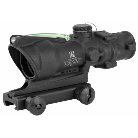 Trijicon ACOG 4x32 Riflescope with Green Horseshoe BAC Reticle (TA31H-68-G) for 6.8 SPC, featuring dual fiber optic/tritium illumination and BDC.