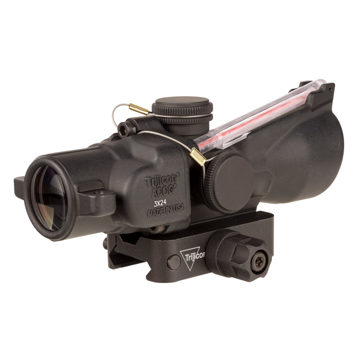 3x24 Trijicon ACOG 3x24 Red Horseshoe/Dot 7.62x39 Riflescope w/ Q-LOC Mount ...