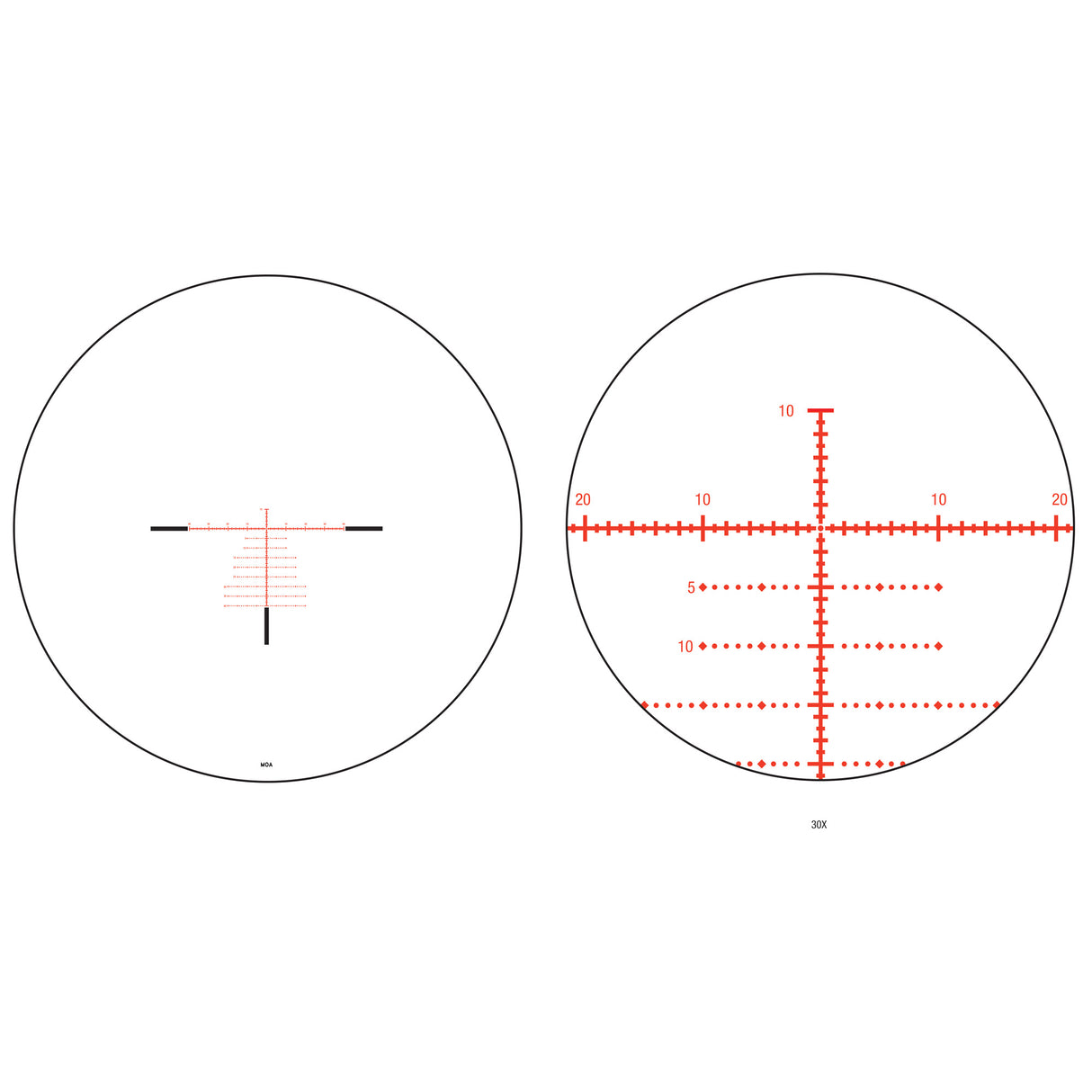 Trijicon Tenmile 4.5-30x56 FFP Riflescope - MOA Reticle, Dual Illuminated (TM3056-C-3000012) - 4