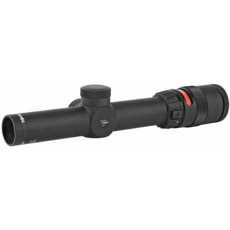 Trijicon AccuPoint 1-4x24 Riflescope with Red Triangle Reticle (TR24R). High-quality variable power optic for hunting and tactical shooting.