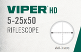 Vortex Viper HD 5-25x50 FFP VMR-4 MOA, VMR-4 MRAD, VMR-3 MOA, VMR-3 MRAD