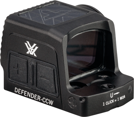 Vortex Defender CCW Enclosed Solar Red Dot, RMSc Footprint, 32 MOA Circle + 3 MOA Dot Reticle - DFCCW-MRD3-E