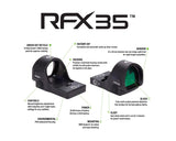 Viridian RFX35 3 MOA Green Dot Sight - RMR Footprint - 6061 T6 Aluminum Housing