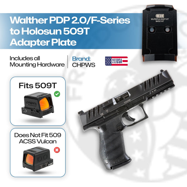 Walther DEFENSE PDP 2.0 to Holosun 509T - CHPWS - WLPDP2.0