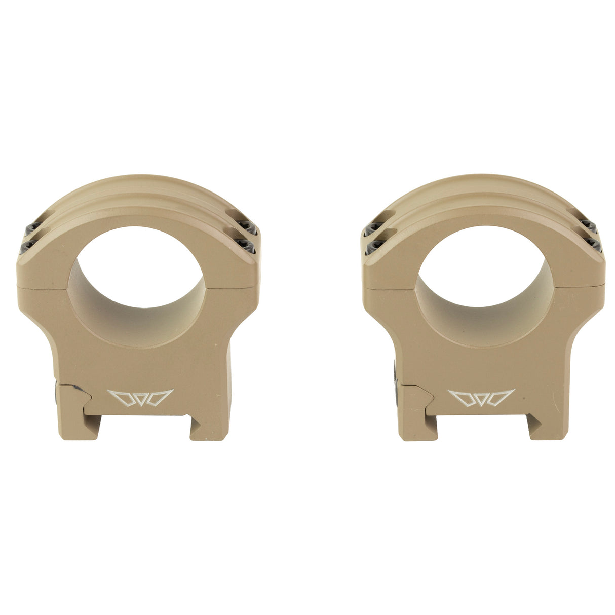 Warne HyperLite Rings 1-Inch High Rings in Flat Dark Earth Matte - 1