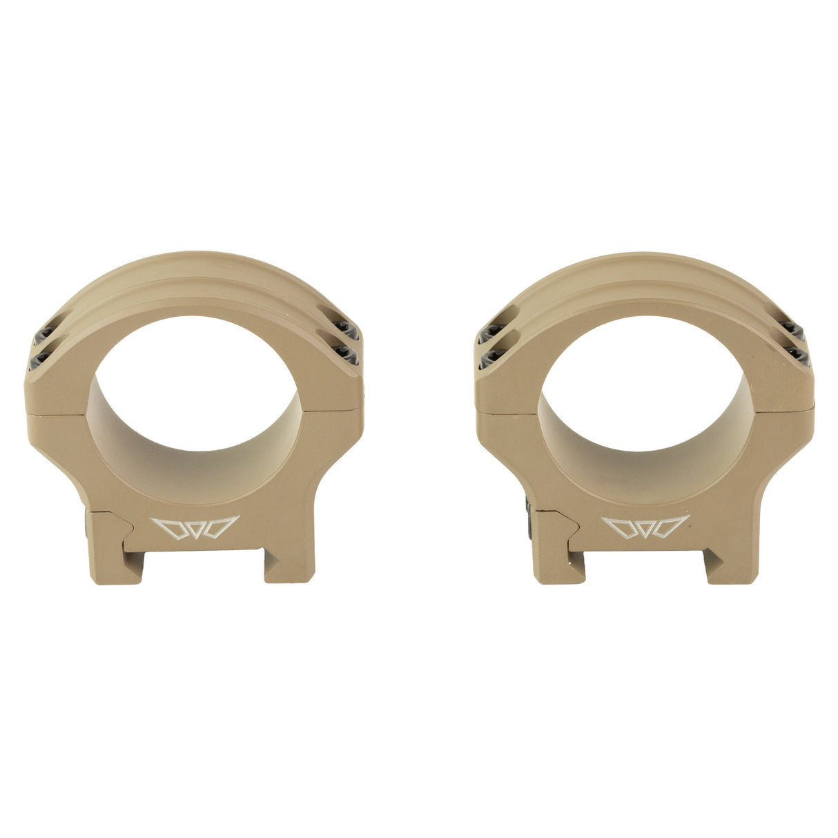 Warne HyperLite Rings 30mm Low Rings in Flat Dark Earth Matte - 1