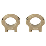 Warne HyperLite Rings 30mm Low Rings in Flat Dark Earth Matte - 1
