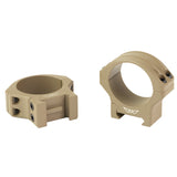 Warne HyperLite Rings 34mm Low Rings in Flat Dark Earth Matte - 2