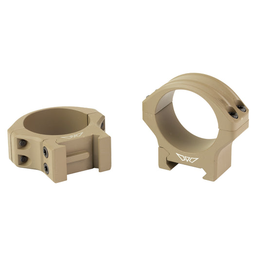Warne HyperLite Rings 34mm Low Rings in Flat Dark Earth Matte - 2